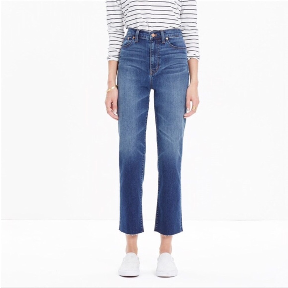 Madewell 11 inch high rise crop flare